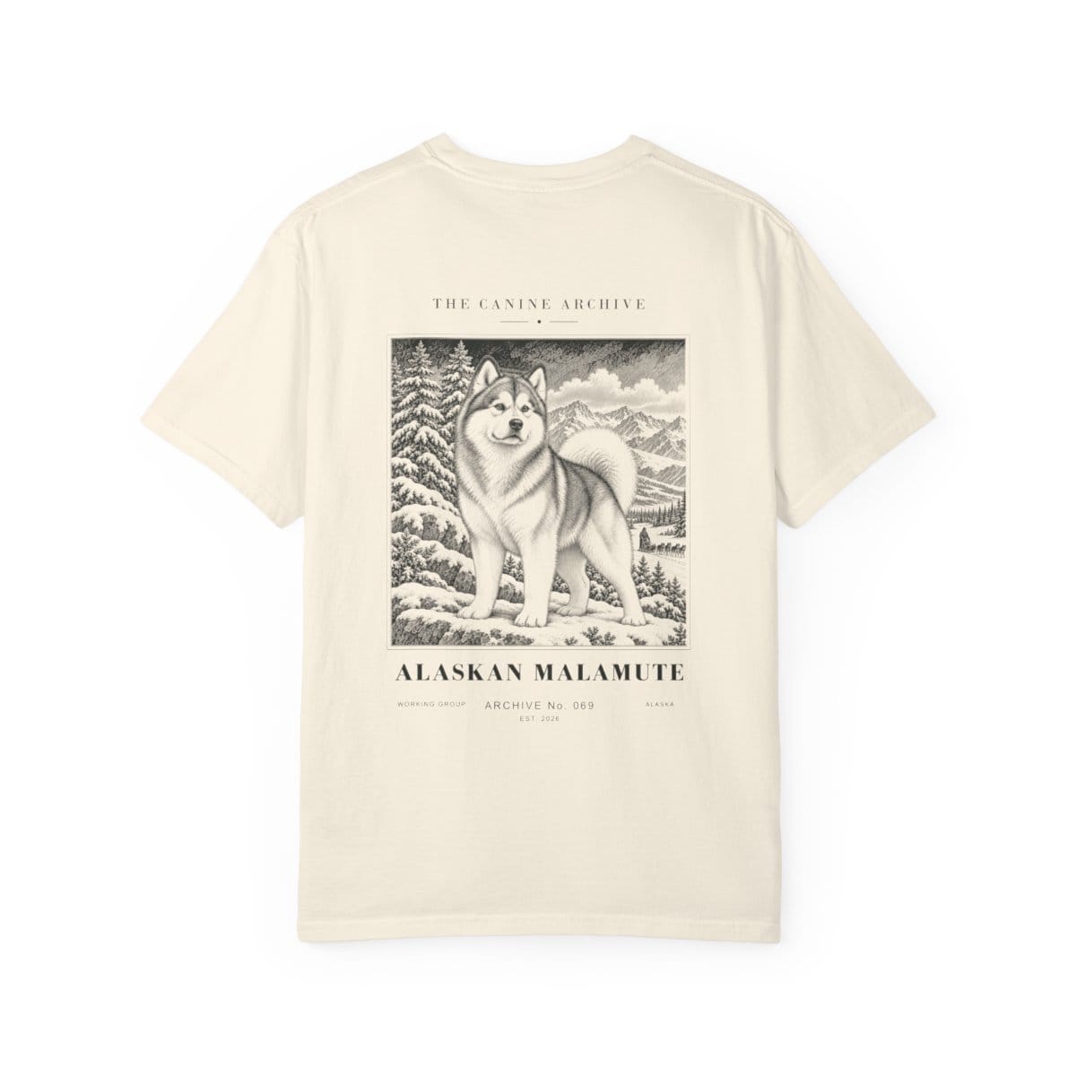 Alaskan Malamute Tee in Ivory