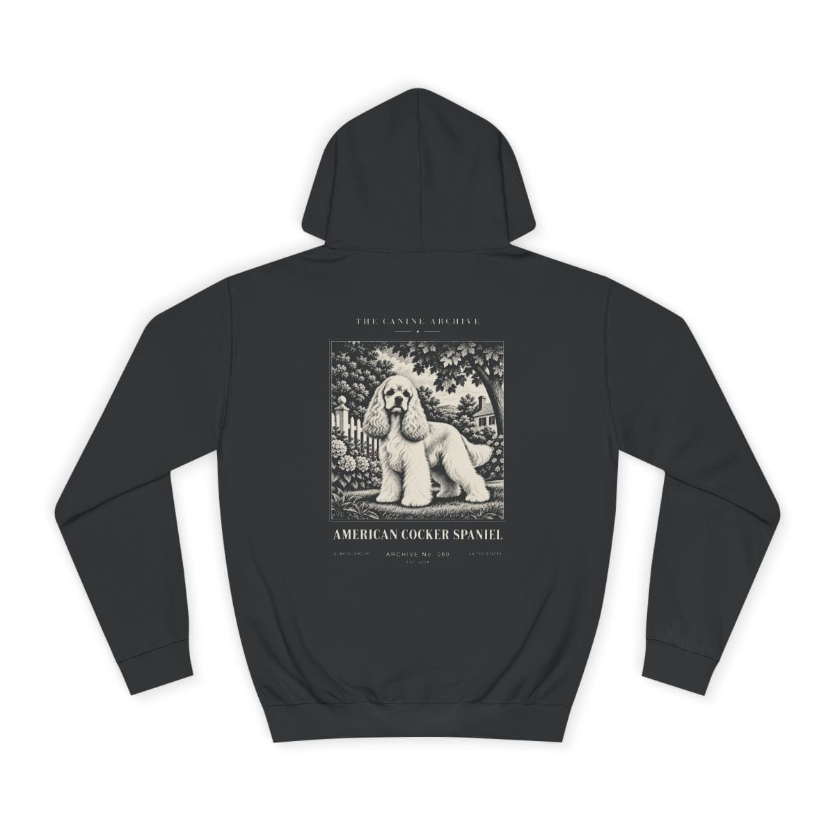 American Cocker Spaniel Hoodie in Jet Black