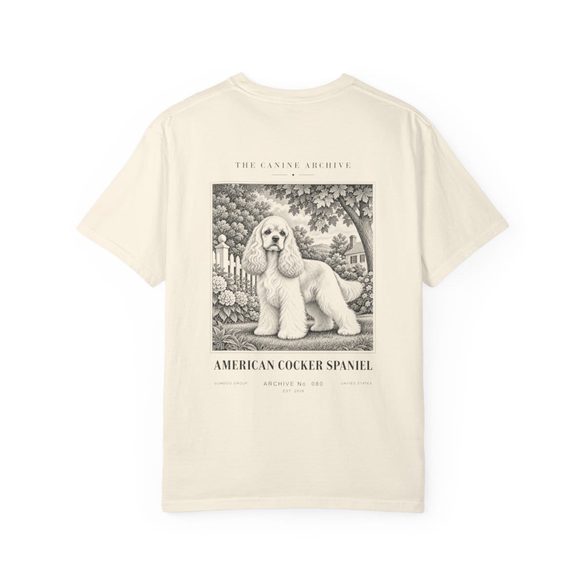 American Cocker Spaniel Tee in Ivory