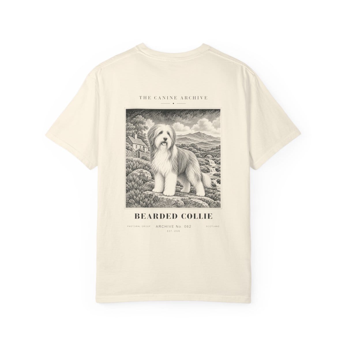 Bearded Collie Tee in Ivory