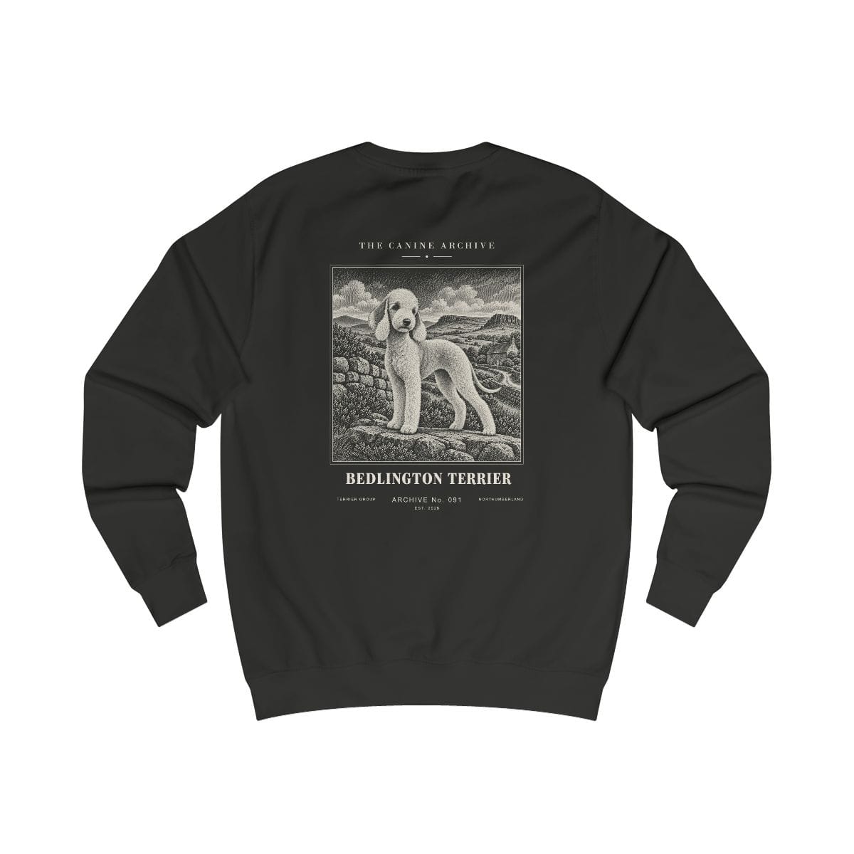 Bedlington Terrier Sweatshirt in Jet Black