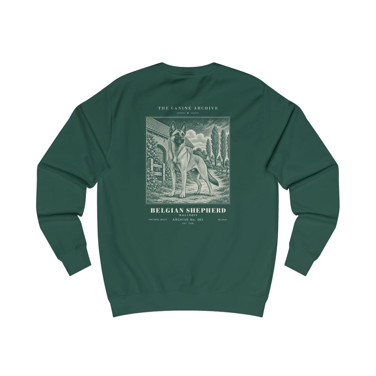 Belgian Shepherd Malinois Sweatshirt in Bottle Green