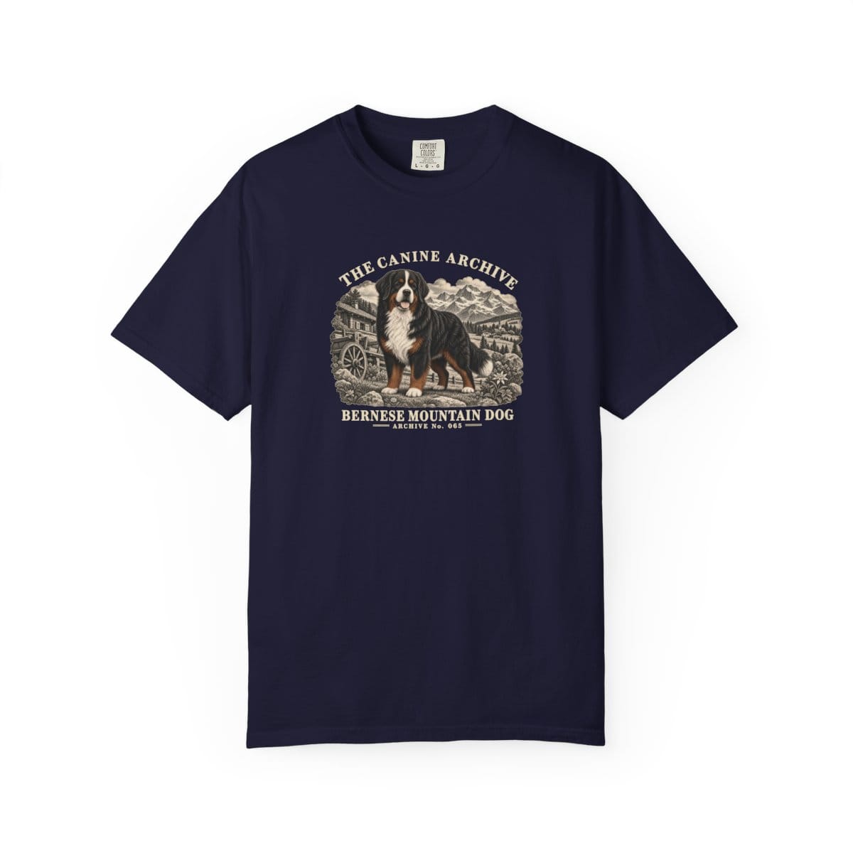 Bernese Mountain Dog Front Study Tee in True Navy