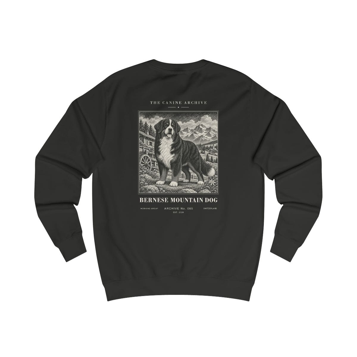 Bernese Mountain Dog Sweatshirt in Jet Black