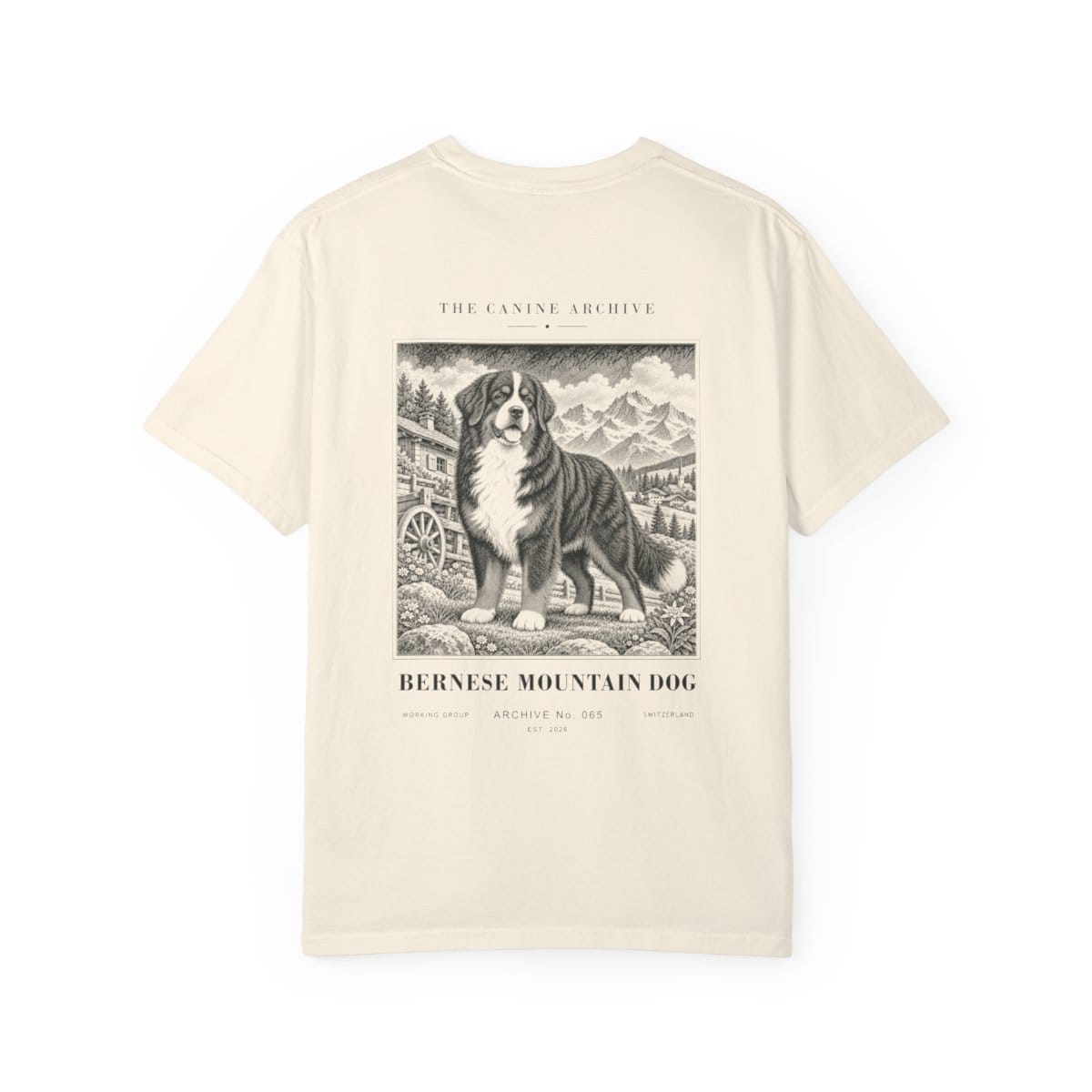 Bernese Mountain Dog Tee in Ivory