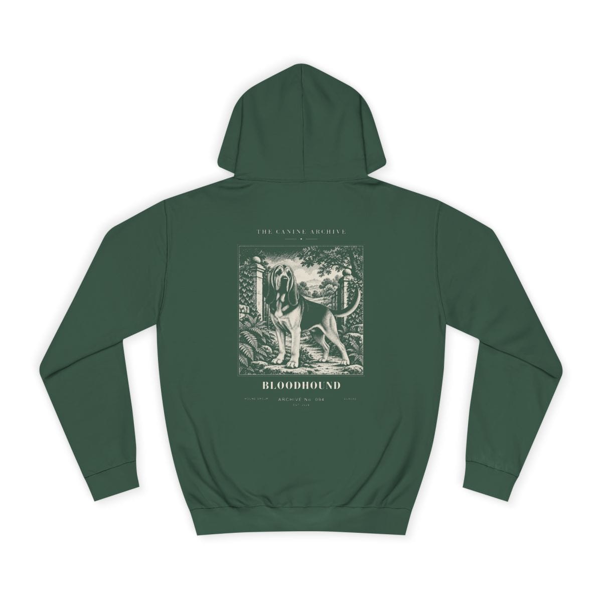 Bloodhound Hoodie in Bottle Green