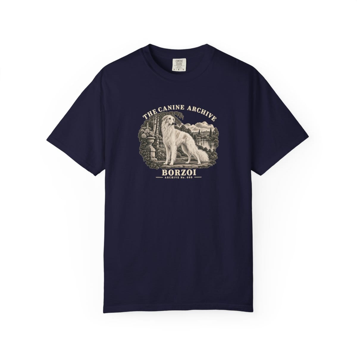 Borzoi Front Study Tee in True Navy