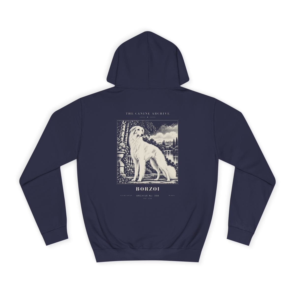 Borzoi Hoodie in Oxford Navy