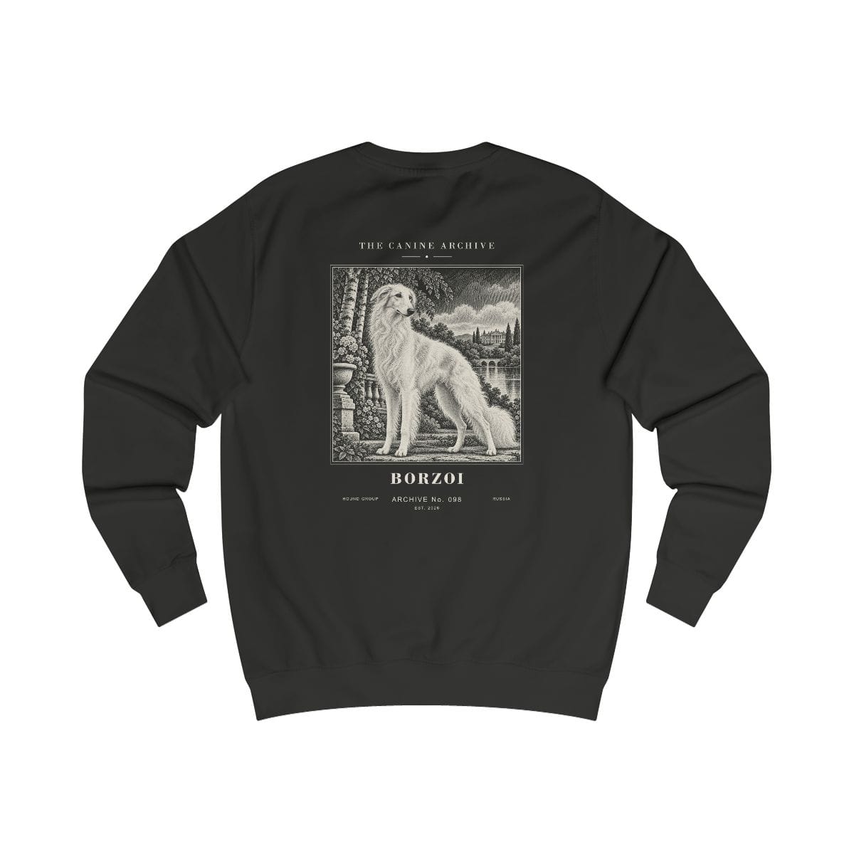 Borzoi Sweatshirt in Jet Black