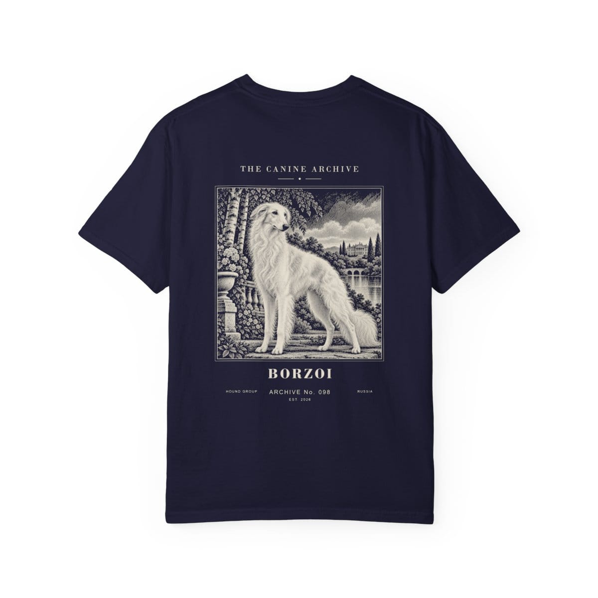 Borzoi Tee in True Navy