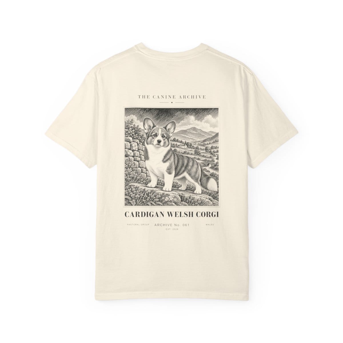 Cardigan Welsh Corgi Tee in Ivory