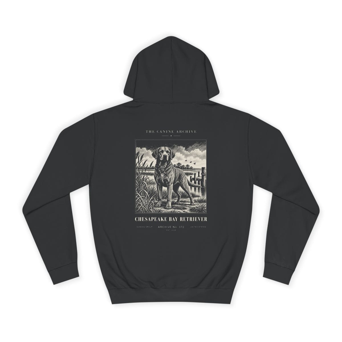Chesapeake Bay Retriever Hoodie in Jet Black