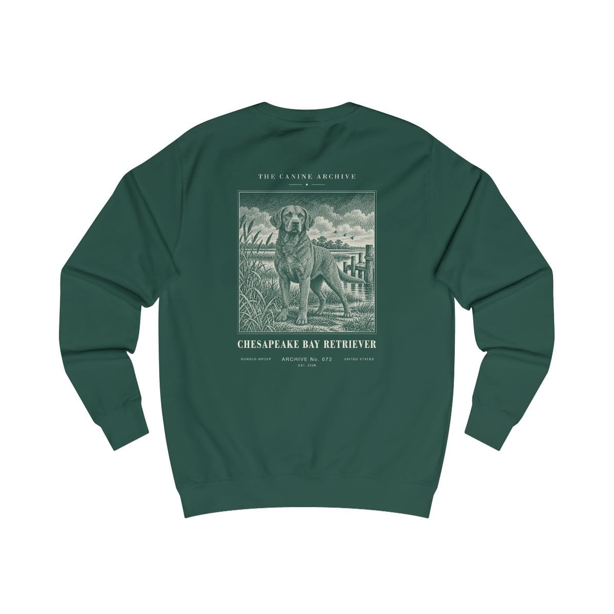 Chesapeake Bay Retriever Sweatshirt in Bottle Green