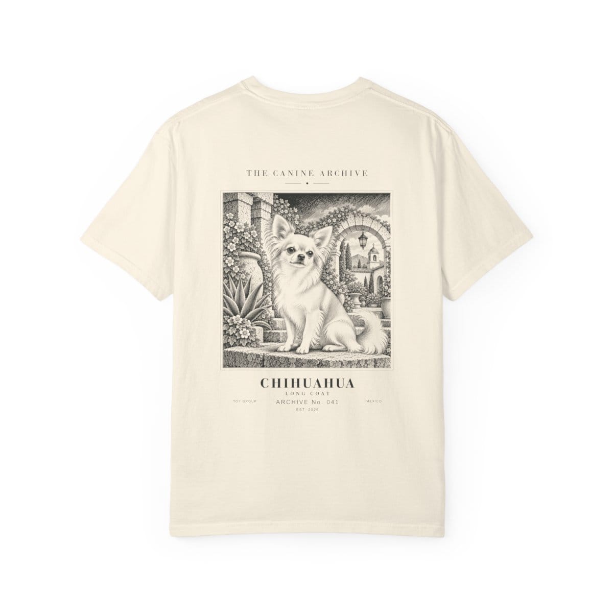 Chihuahua Long Coat Tee in Ivory