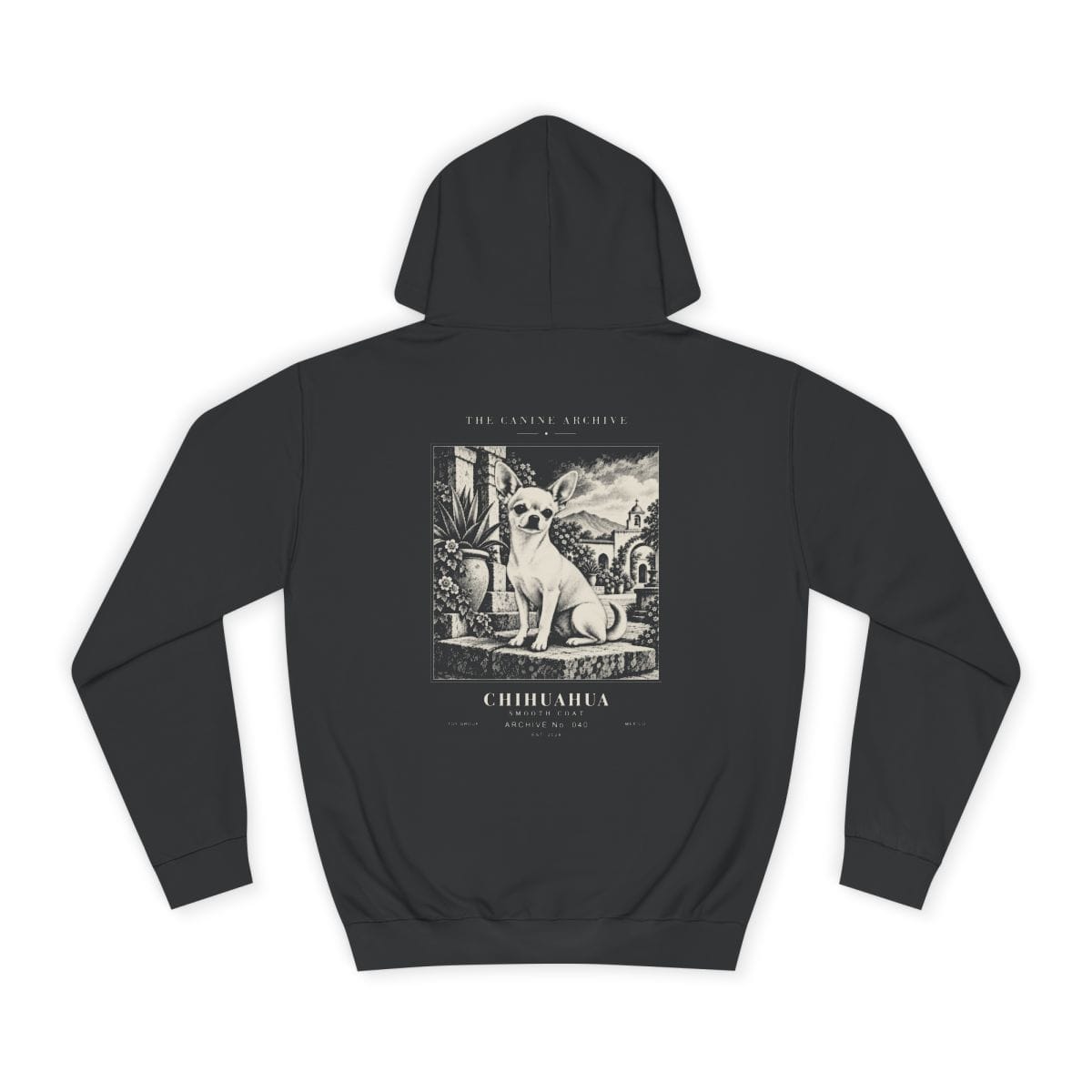 Chihuahua Smooth Coat Hoodie in Jet Black