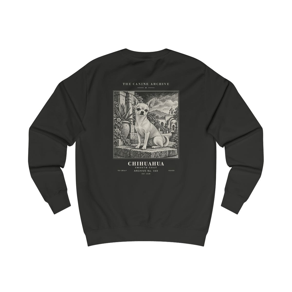 Chihuahua Smooth Coat Sweatshirt in Jet Black