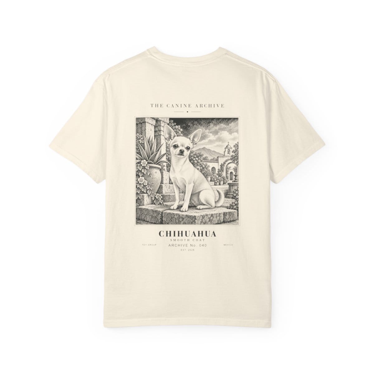 Chihuahua Smooth Coat Tee in Ivory