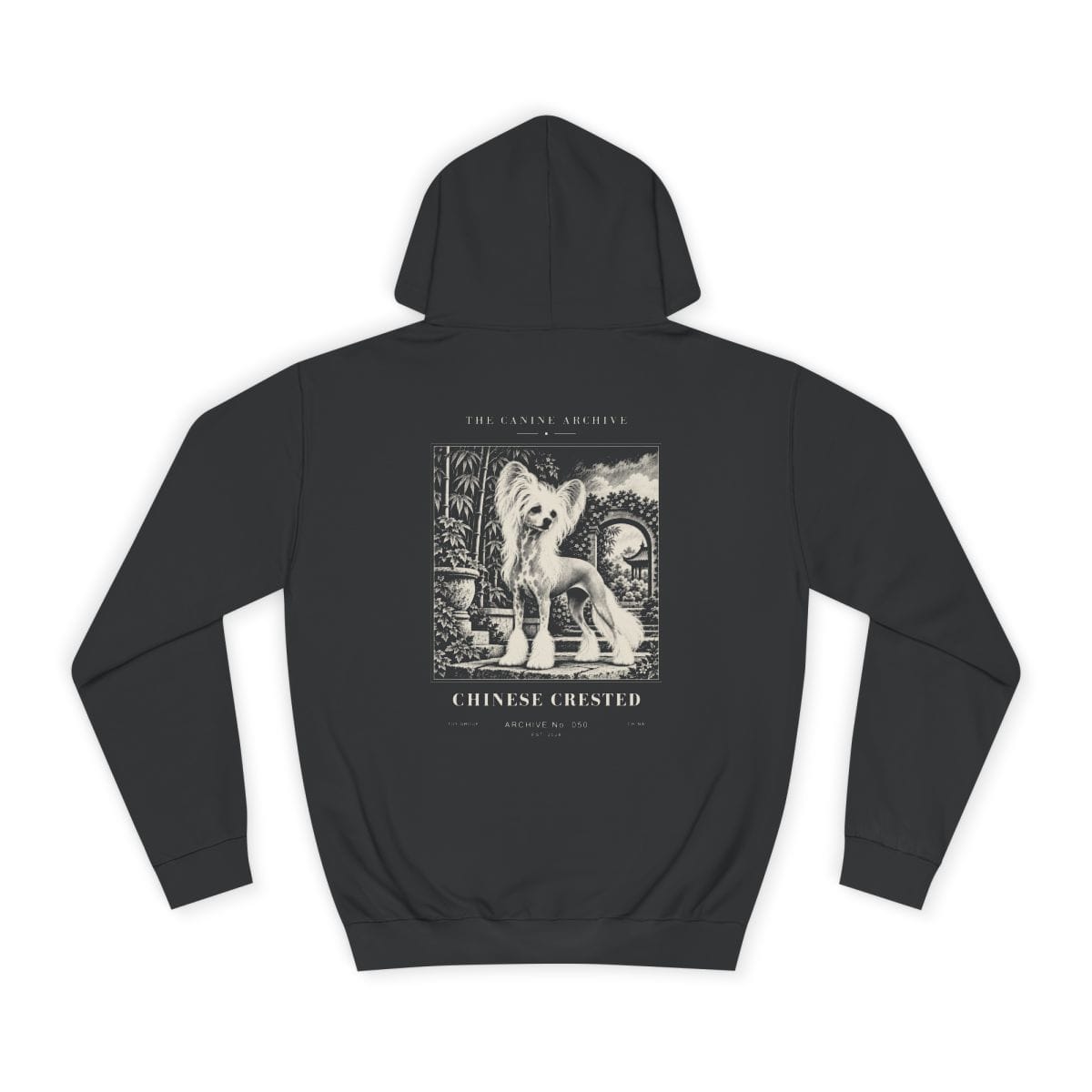 Chinese Crested Hoodie in Jet Black