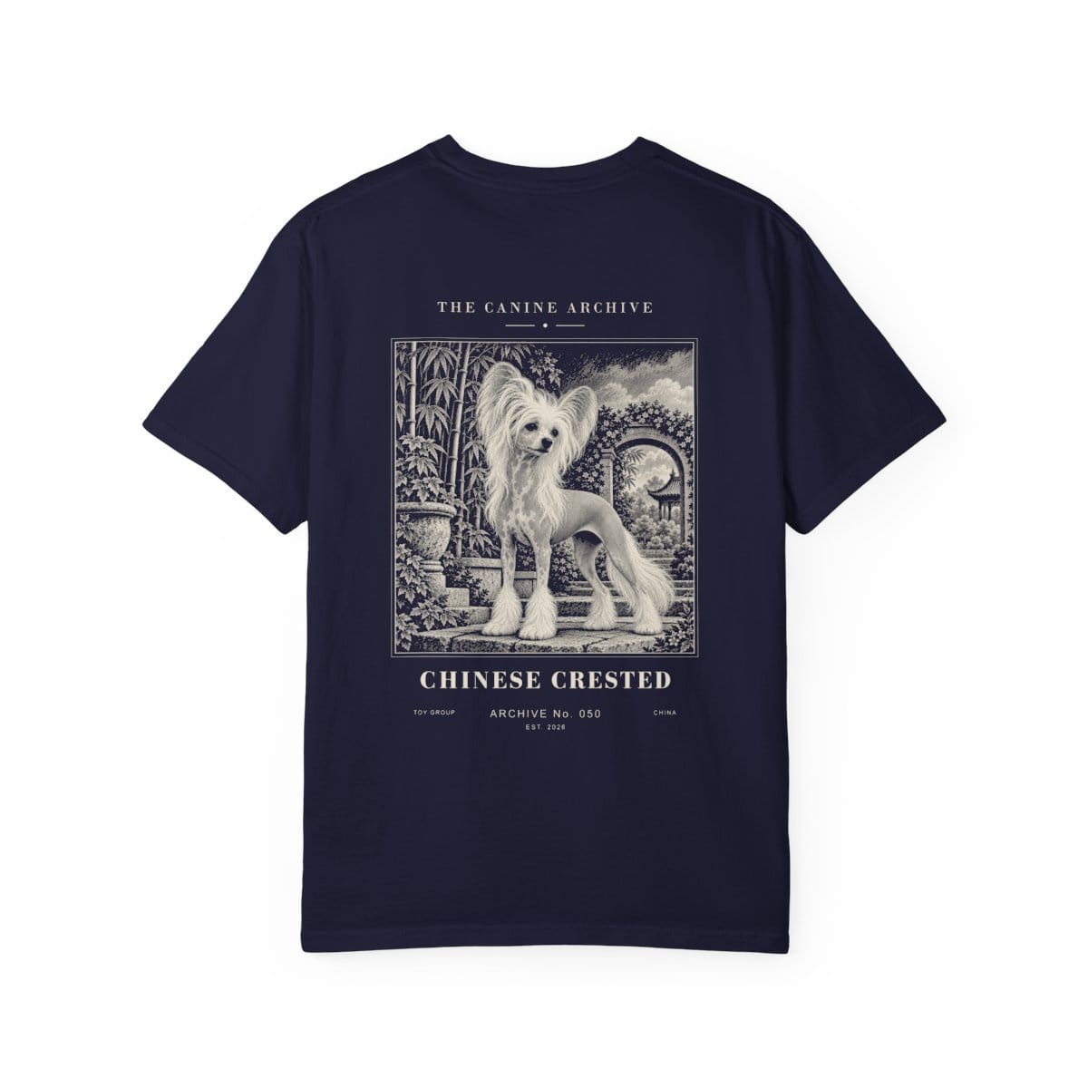 Chinese Crested Tee in True Navy