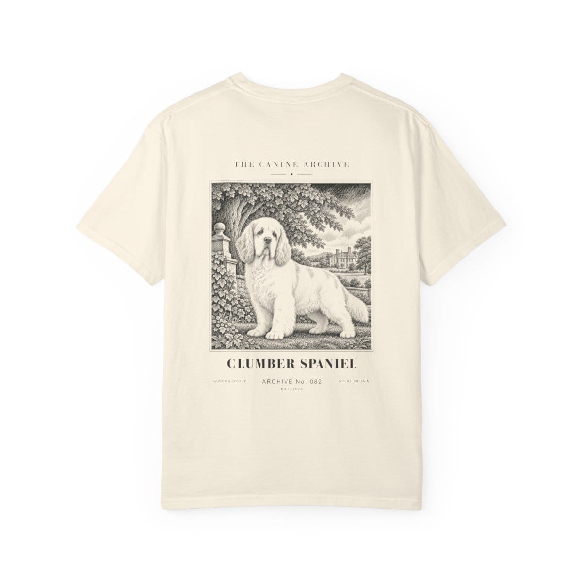 Clumber Spaniel Tee in Ivory