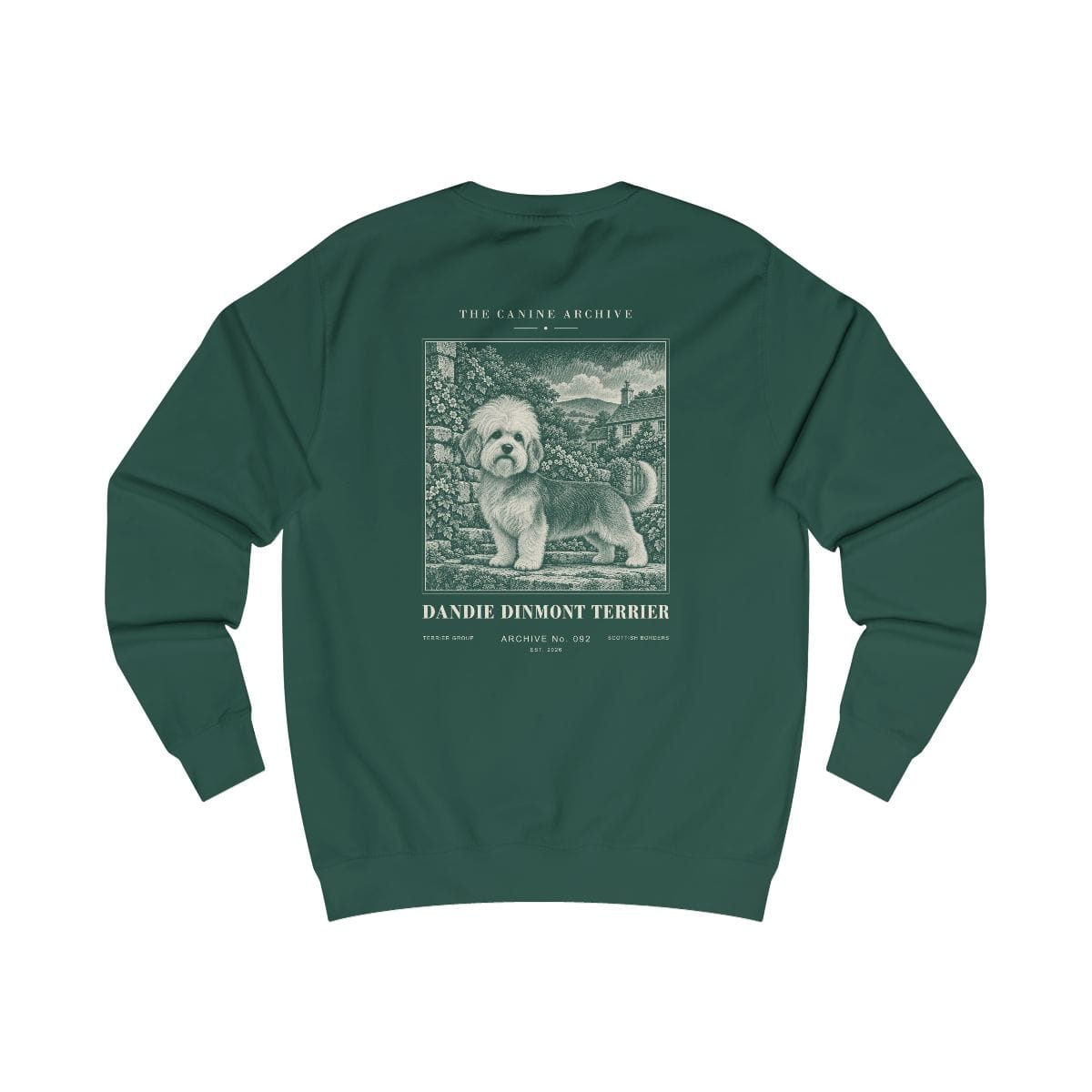 Dandie Dinmont Terrier Sweatshirt in Bottle Green