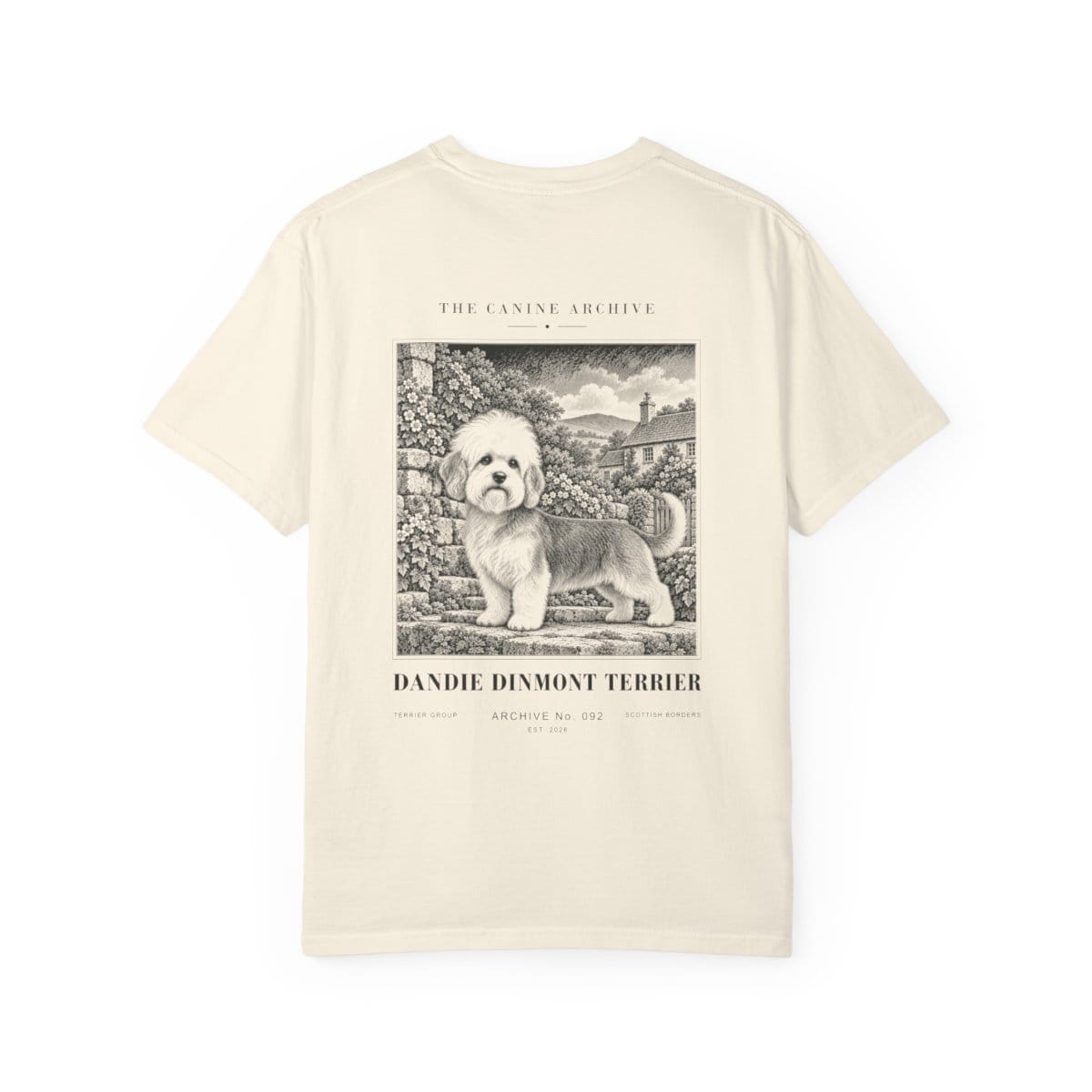 Dandie Dinmont Terrier Tee in Ivory