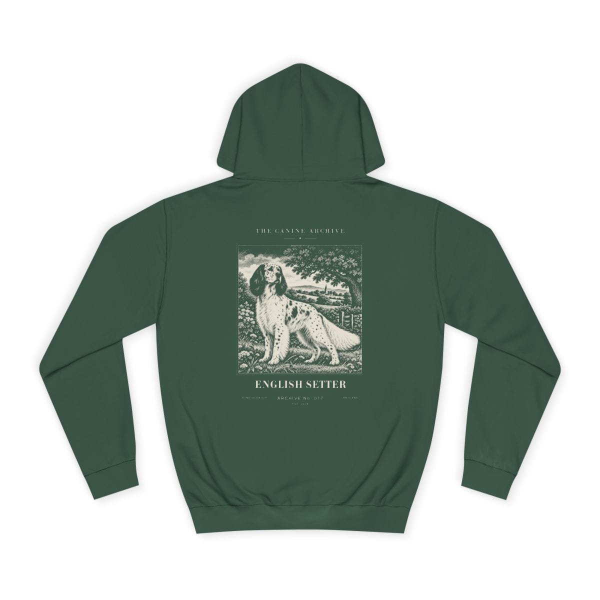English Setter Hoodie in Bottle Green