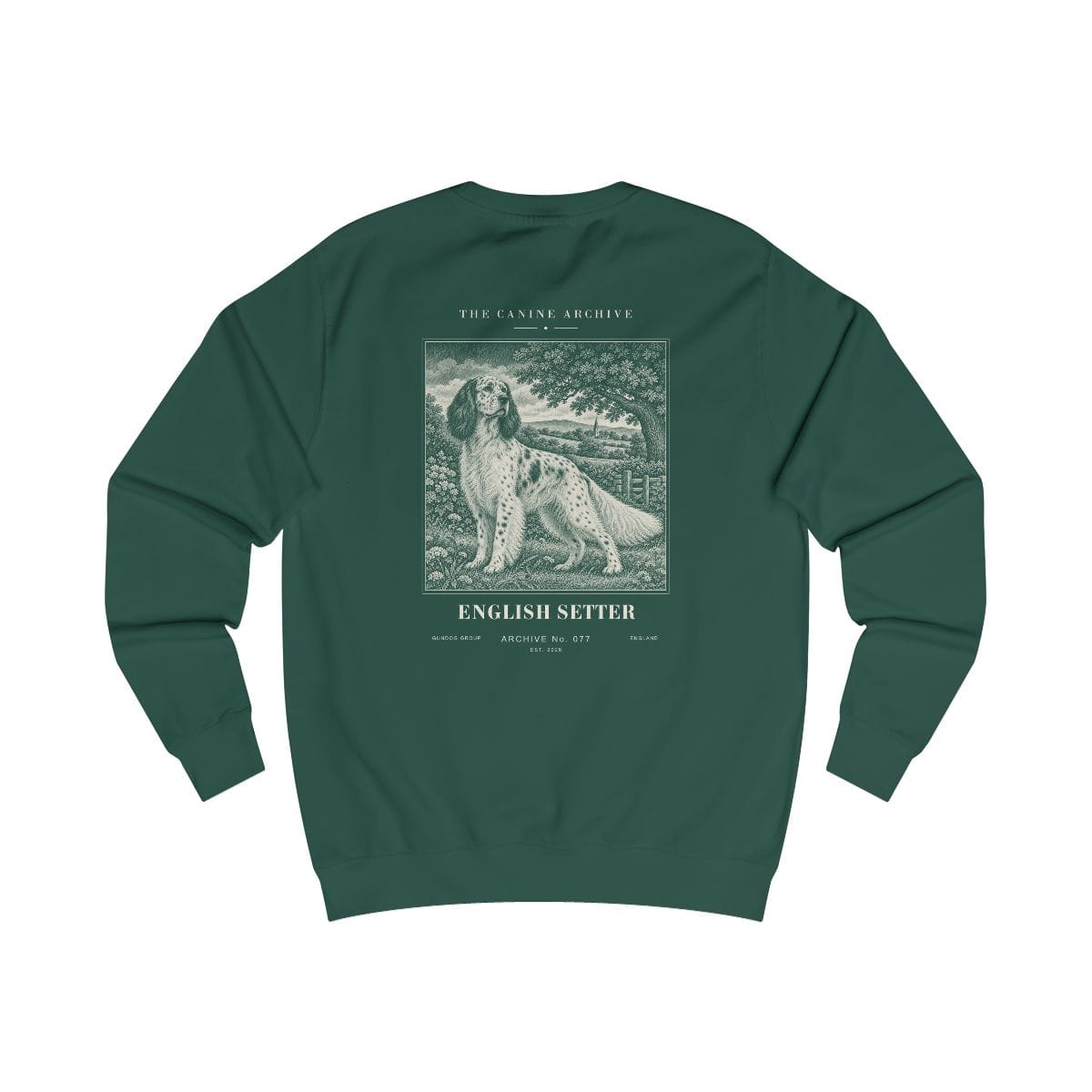 English Setter Sweatshirt in Bottle Green
