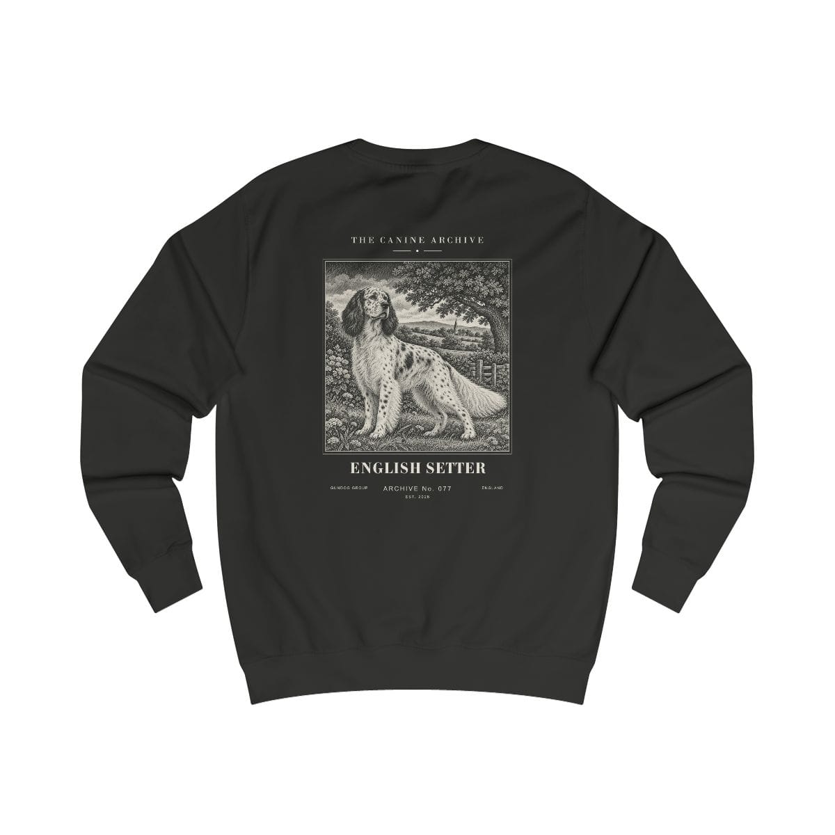 English Setter Sweatshirt in Jet Black