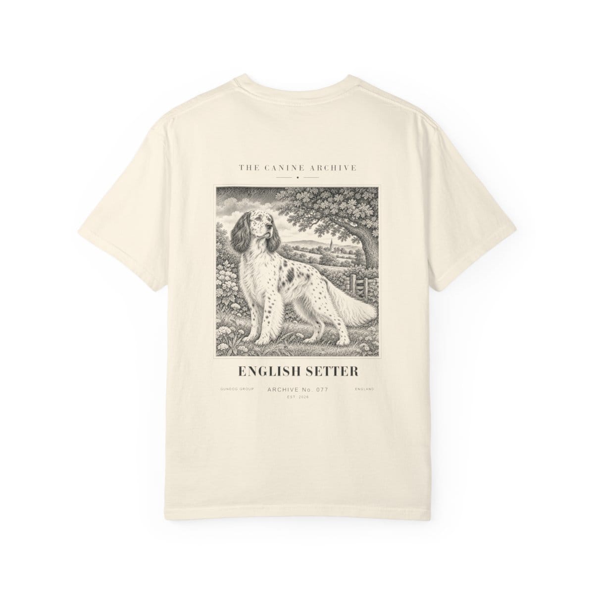 English Setter Tee in Ivory