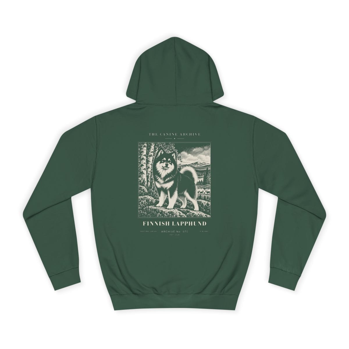 Finnish Lapphund Hoodie in Bottle Green
