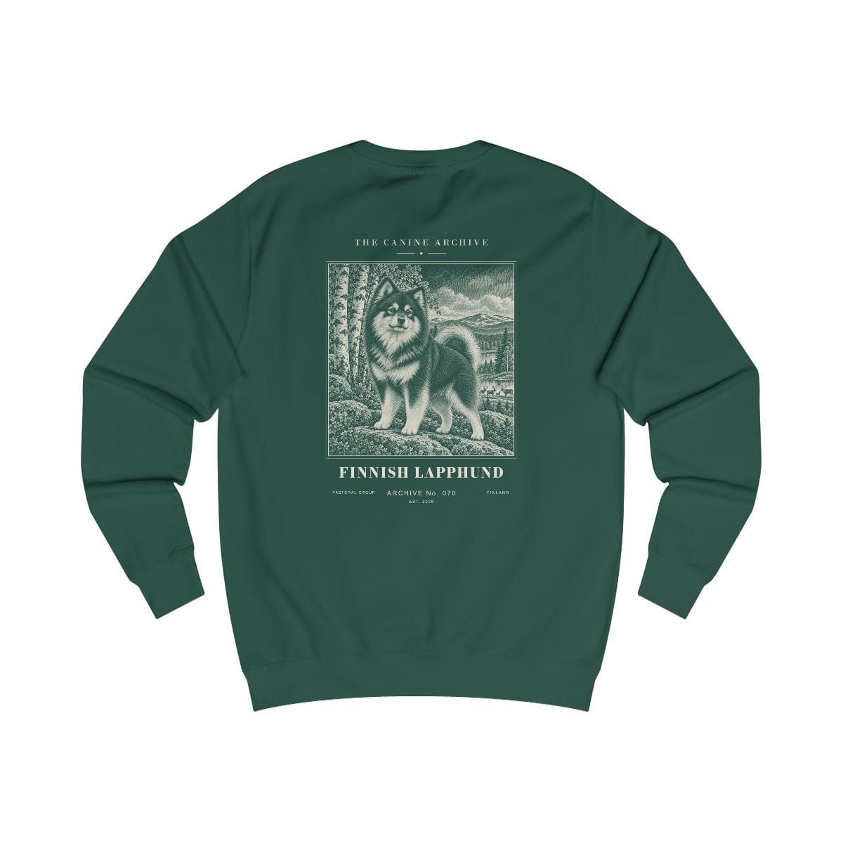 Finnish Lapphund Sweatshirt in Bottle Green