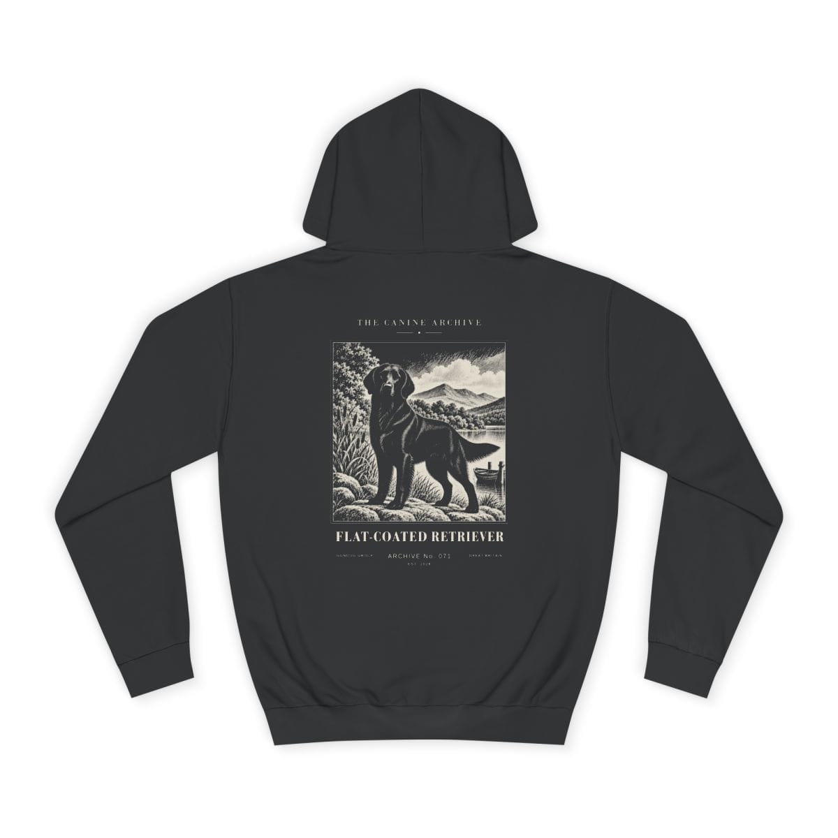Flat-Coated Retriever Hoodie in Jet Black