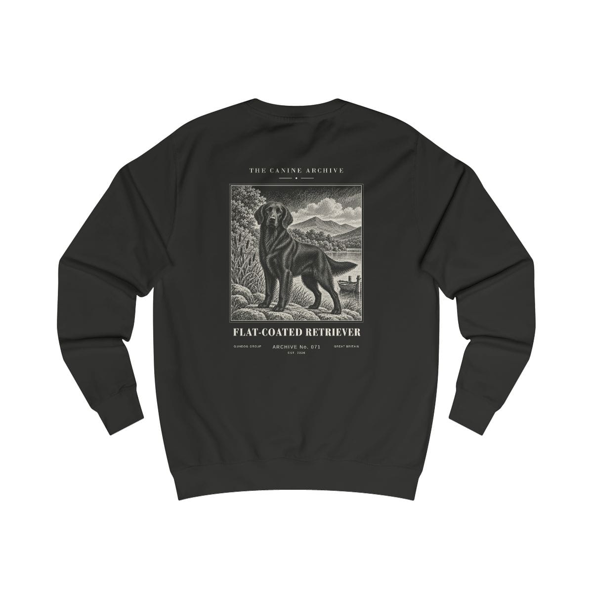 Flat-Coated Retriever Sweatshirt in Jet Black
