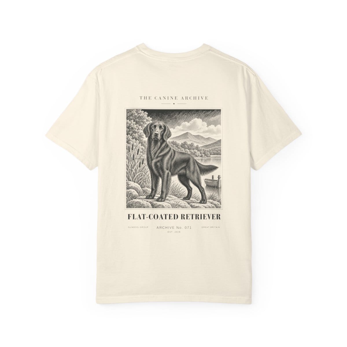 Flat-Coated Retriever Tee in Ivory