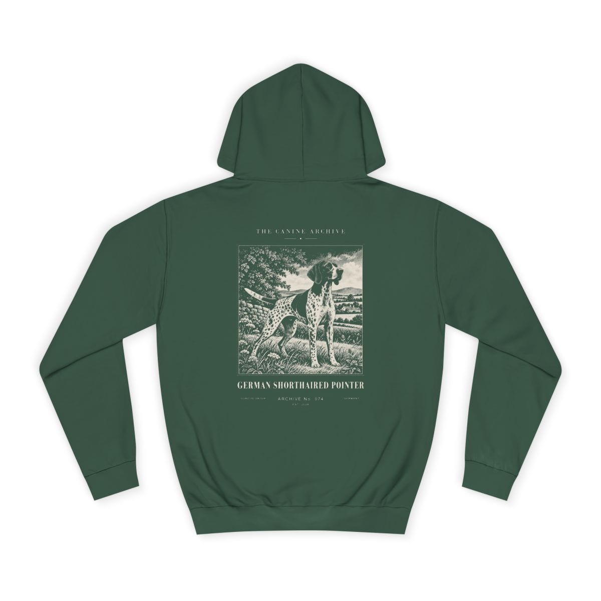 German Shorthaired Pointer Hoodie in Bottle Green