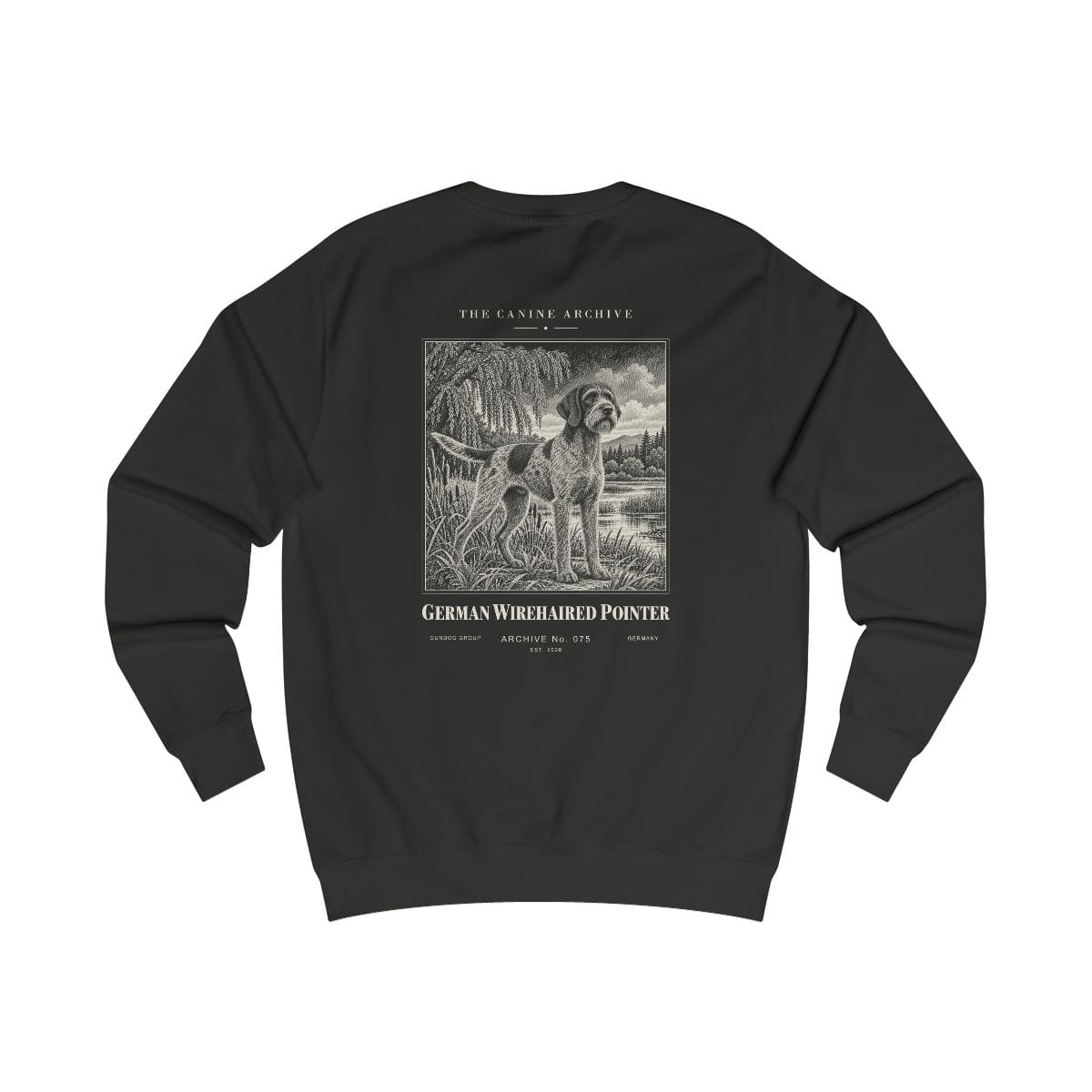 German Wirehaired Pointer Sweatshirt in Jet Black