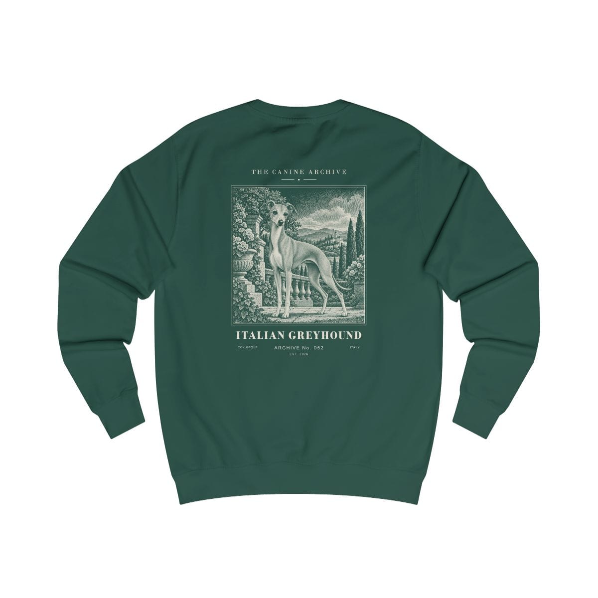 Italian Greyhound Sweatshirt in Bottle Green