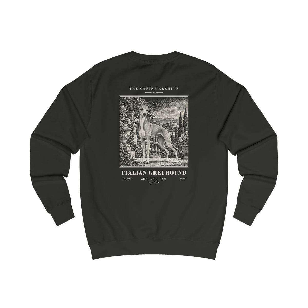 Italian Greyhound Sweatshirt in Jet Black