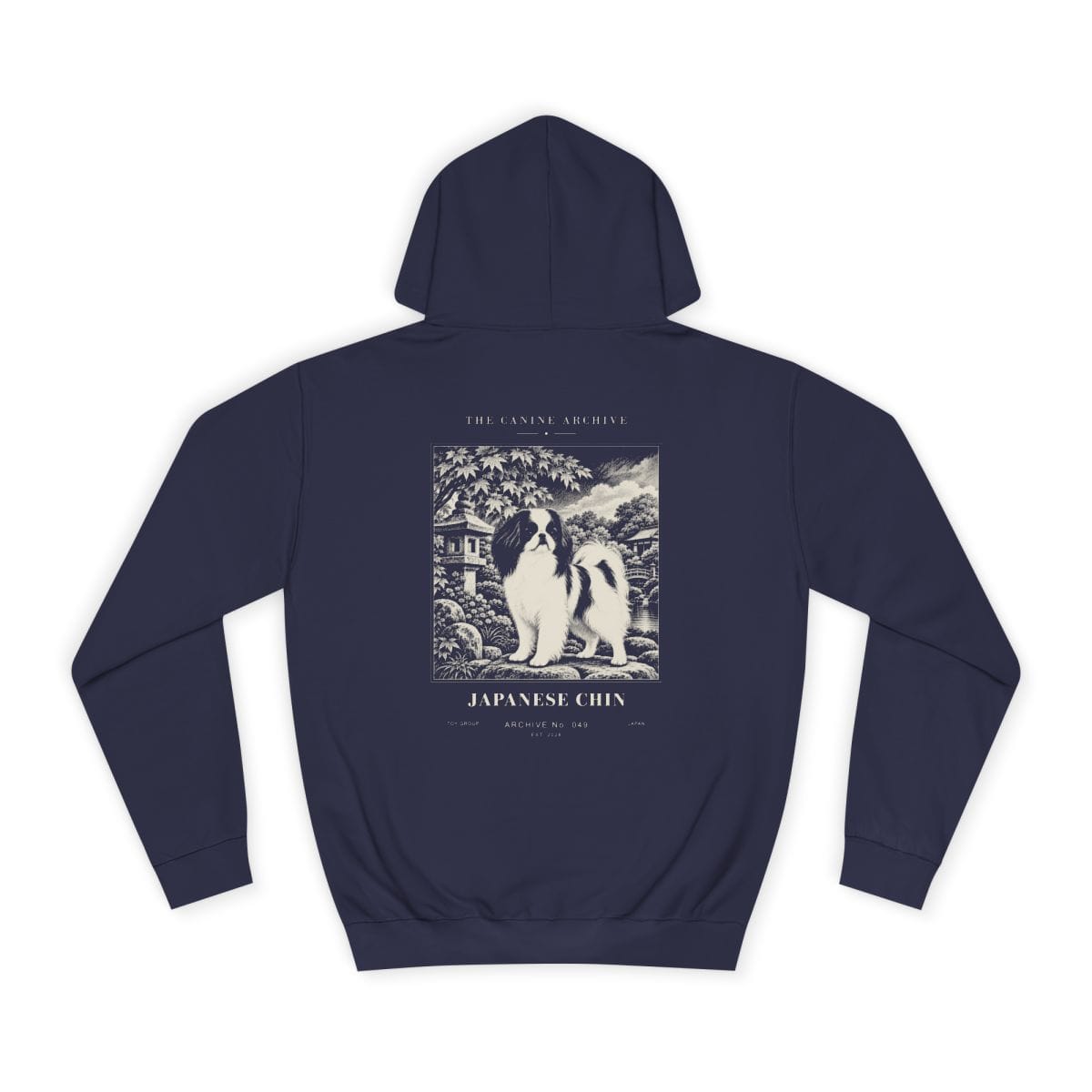 Japanese Chin Hoodie in Oxford Navy