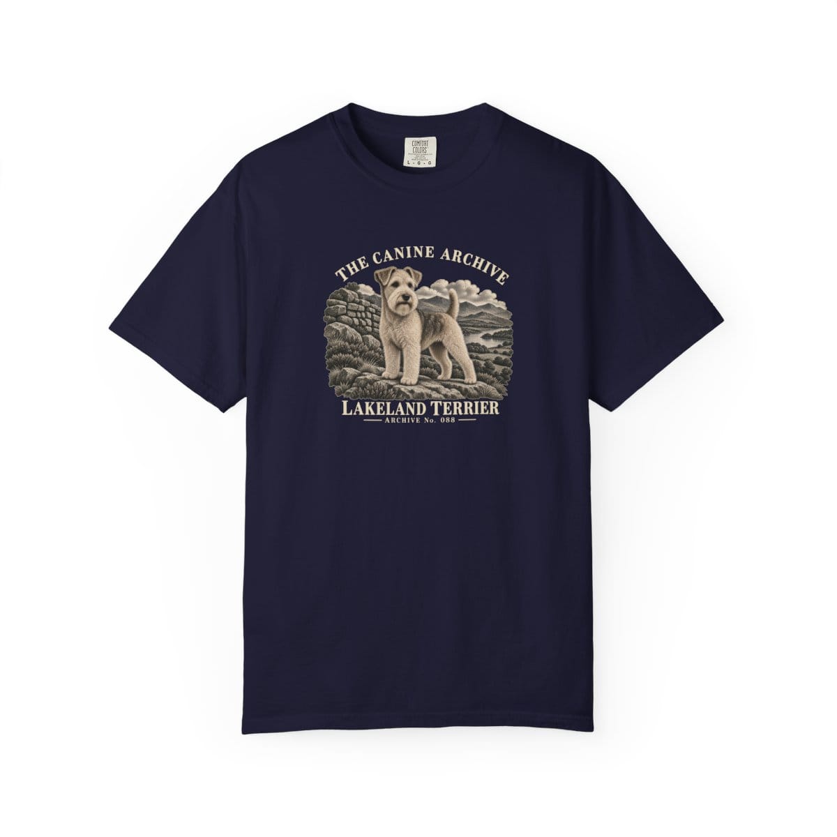 Lakeland Terrier Front Study Tee in True Navy