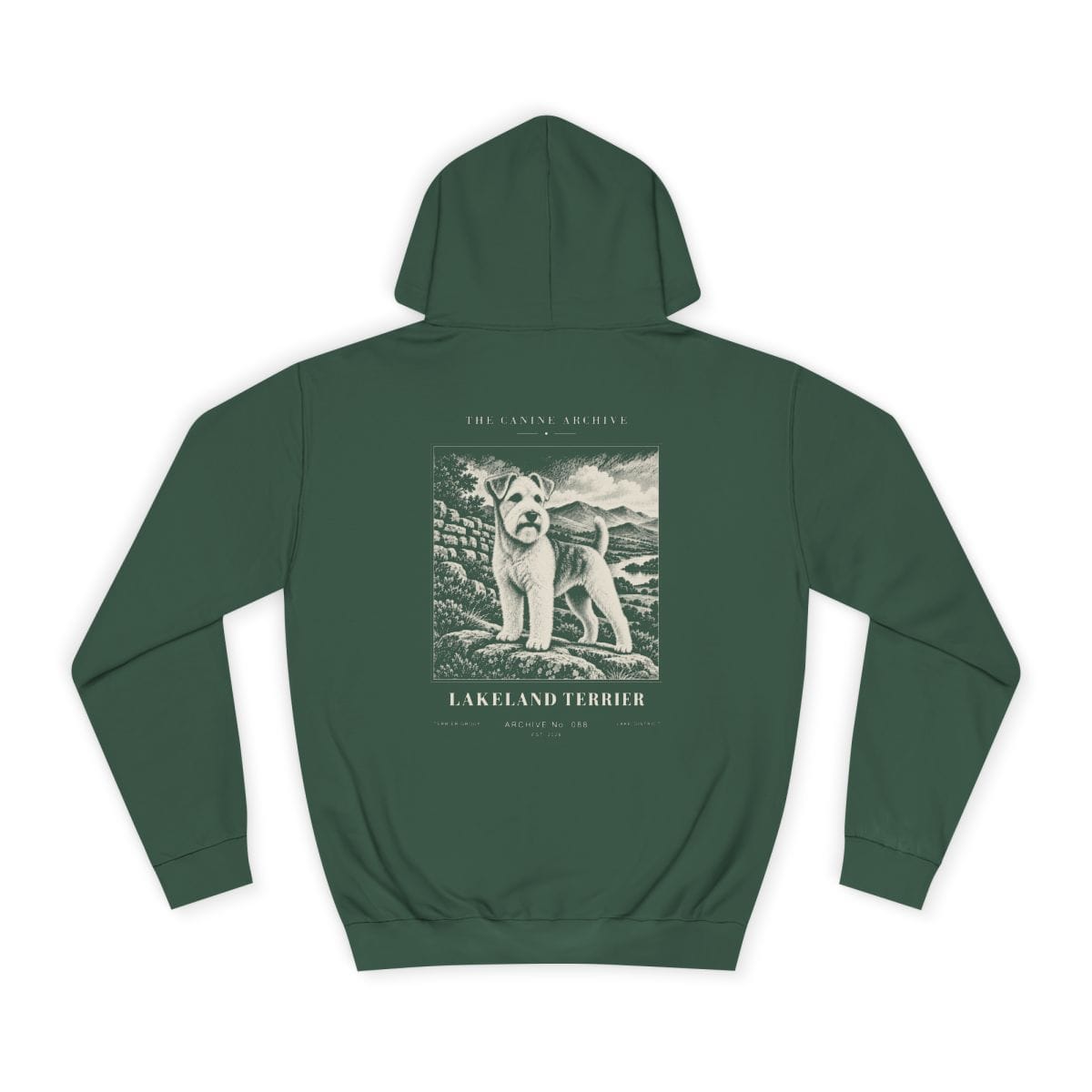 Lakeland Terrier Hoodie in Bottle Green