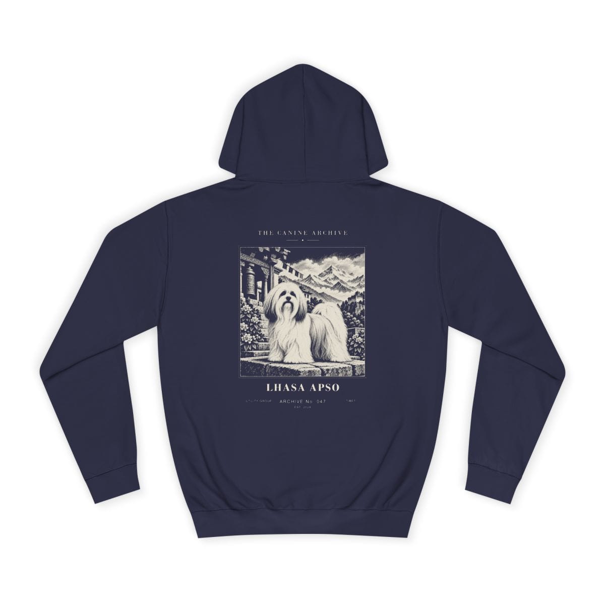 Lhasa Apso Hoodie in Oxford Navy