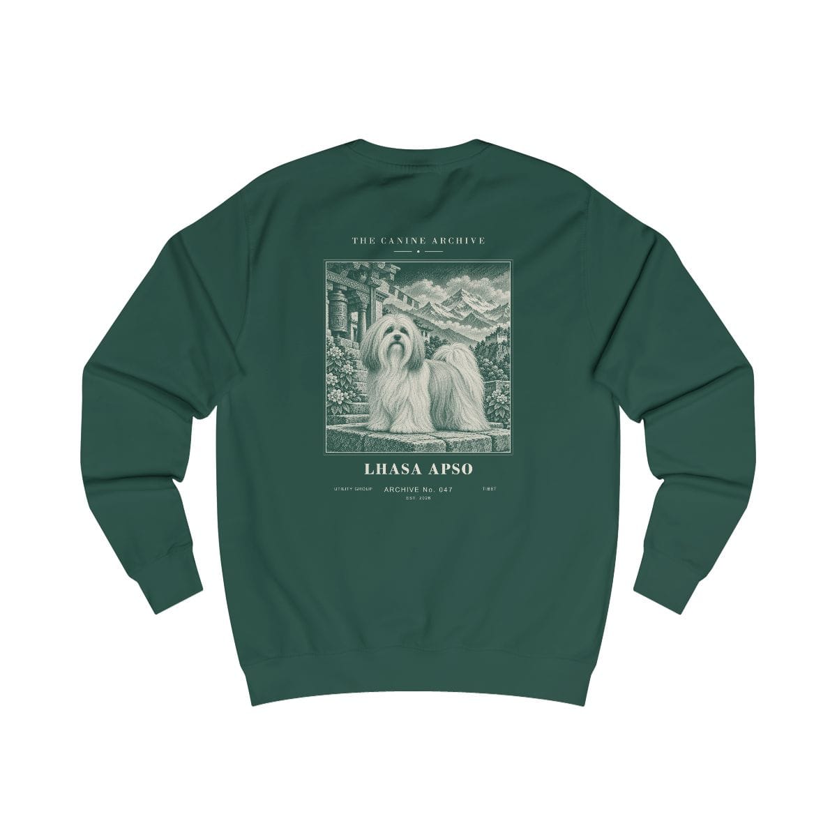 Lhasa Apso Sweatshirt in Bottle Green