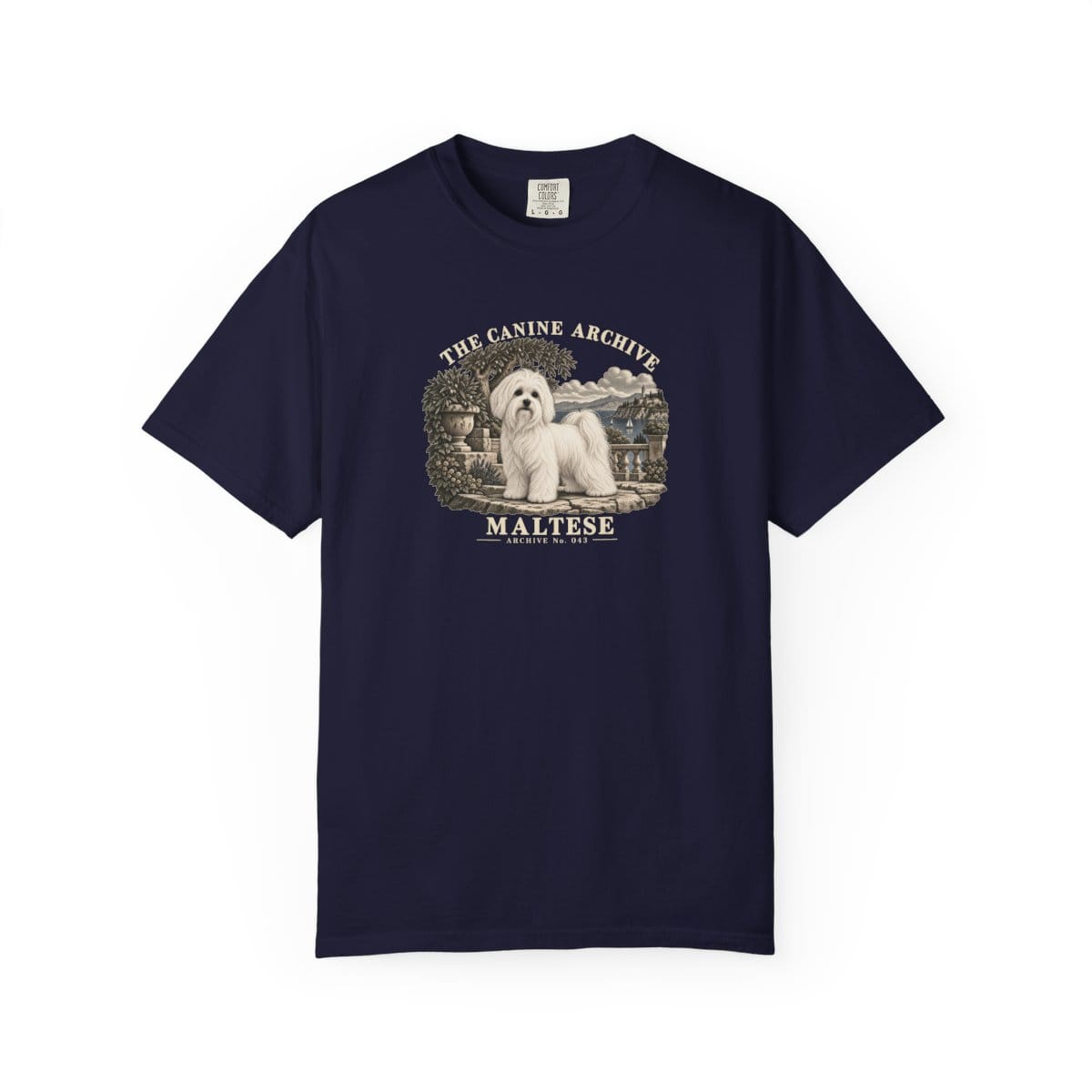 Maltese Front Study Tee in True Navy