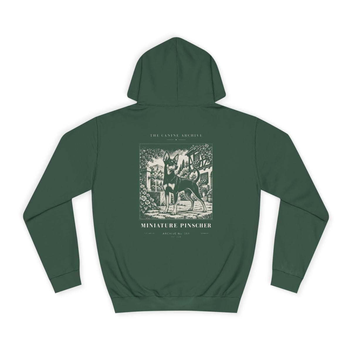 Miniature Pinscher Hoodie in Bottle Green