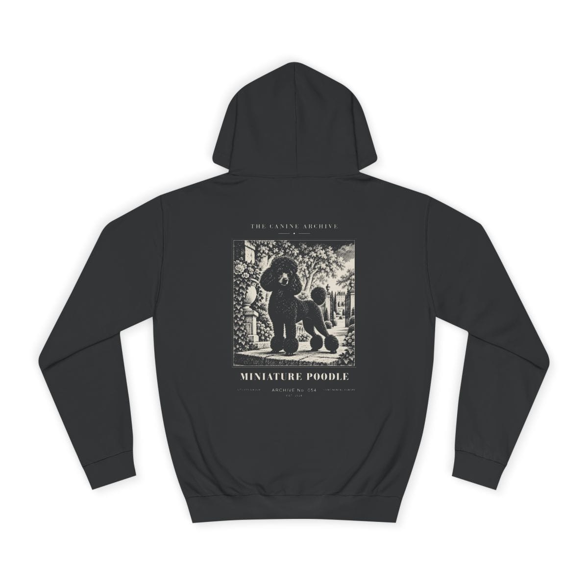 Miniature Poodle Hoodie in Jet Black