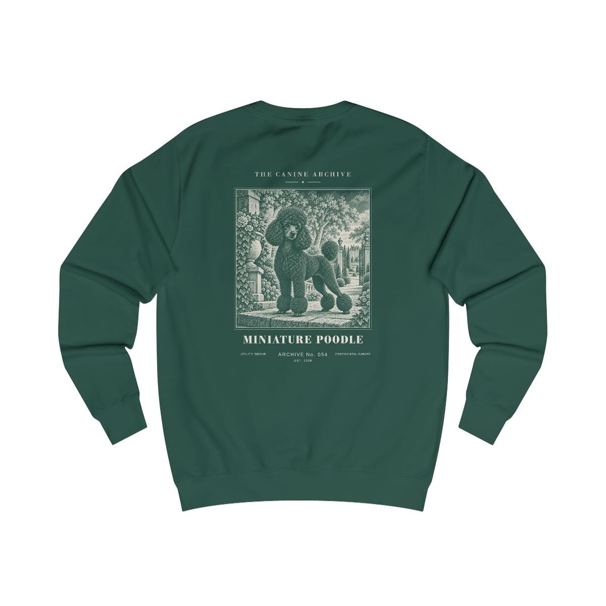 Miniature Poodle Sweatshirt in Bottle Green