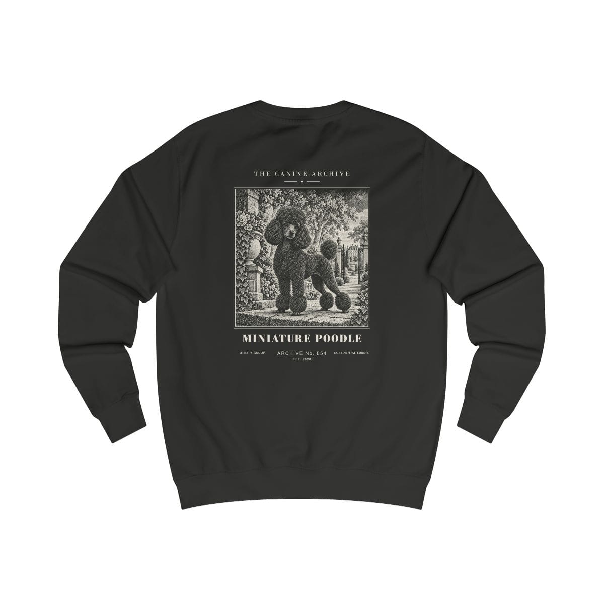 Miniature Poodle Sweatshirt in Jet Black