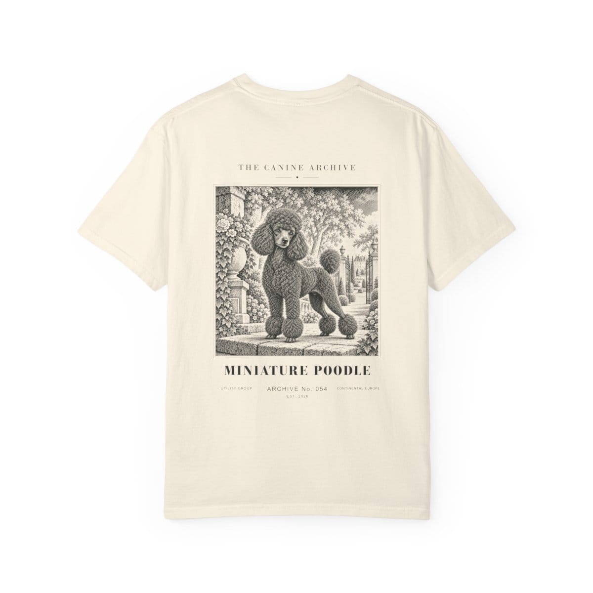 Miniature Poodle Tee in Ivory